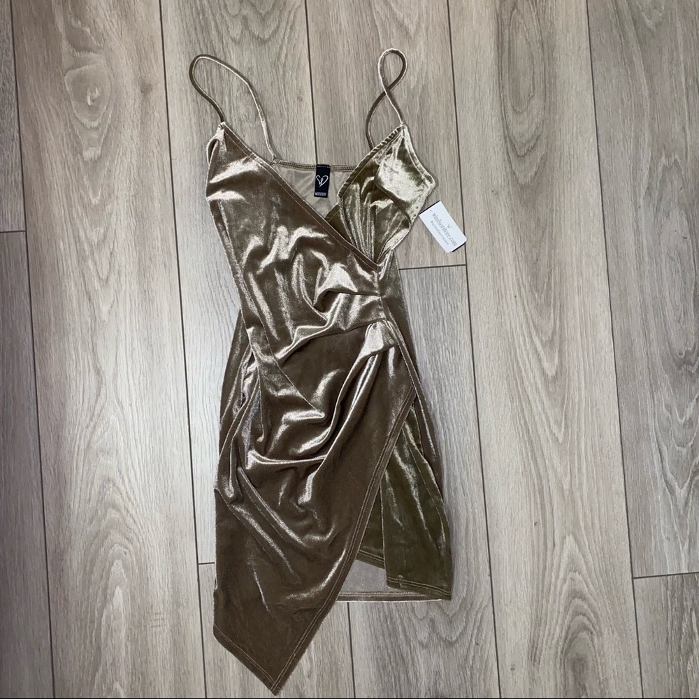 Velvet asymmetrical dress